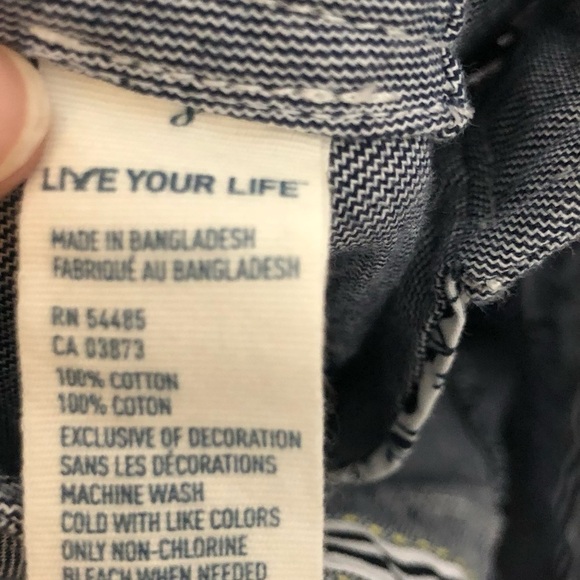 American Eagle Wide Leg Navy Chambray Pants Sz. 8X32 Pockets Live Your Life - Picture 3 of 8